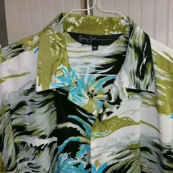 Sean John Waves Palm Trees Multicolor Beach - Picture 3 of 4